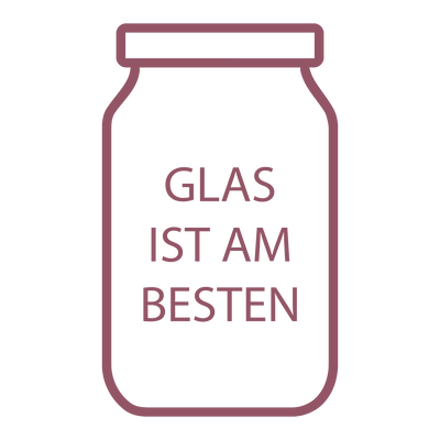 Glas ist am Besten Logo