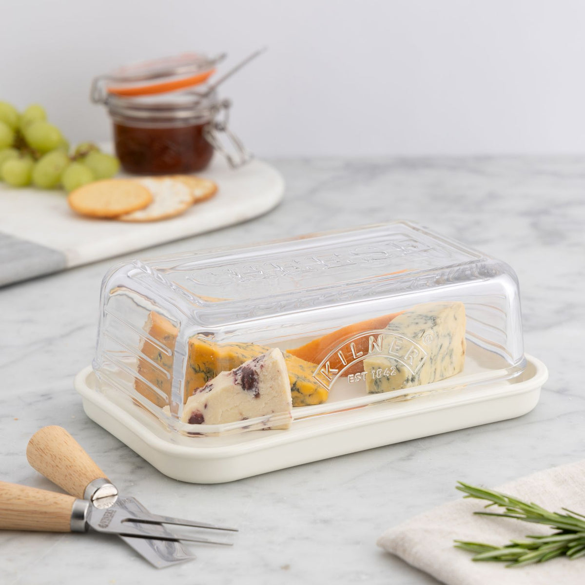 Käseaufbewahrung mit Glasglocke – Kilner
