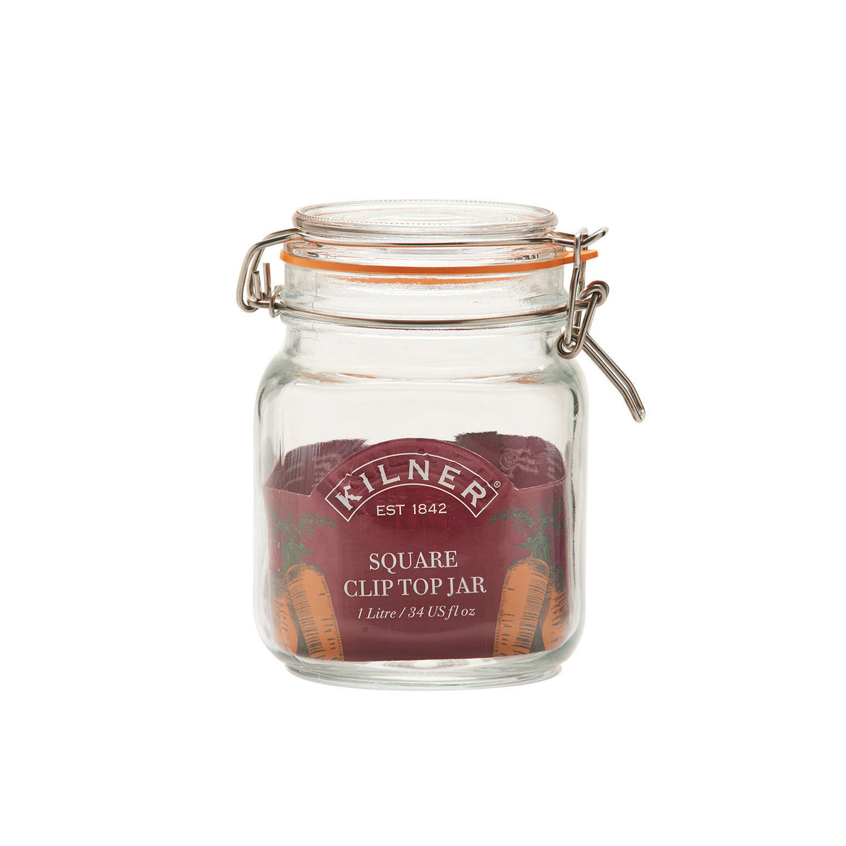 KILNER | Einkochglas, CLIP SQUARE, klar