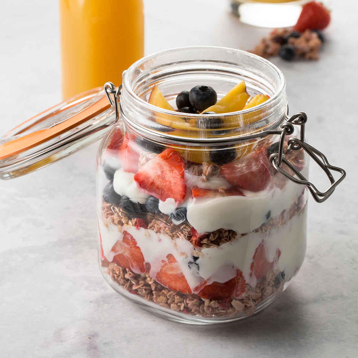 KILNER | Einkochglas, CLIP SQUARE, klar