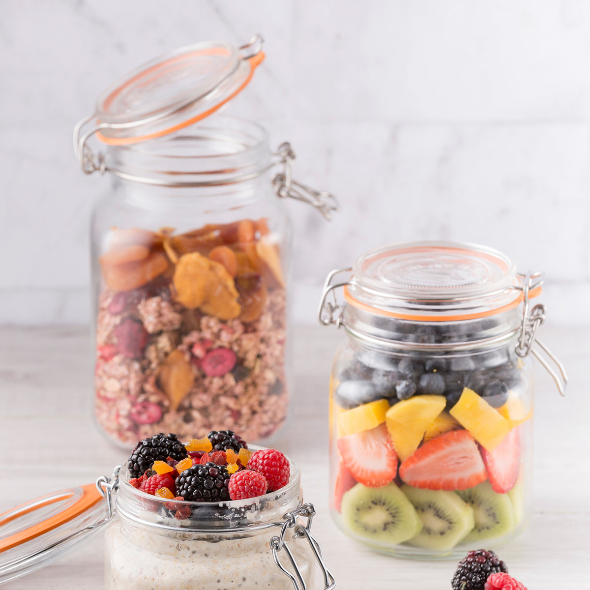 KILNER | Einkochglas, CLIP SQUARE, klar