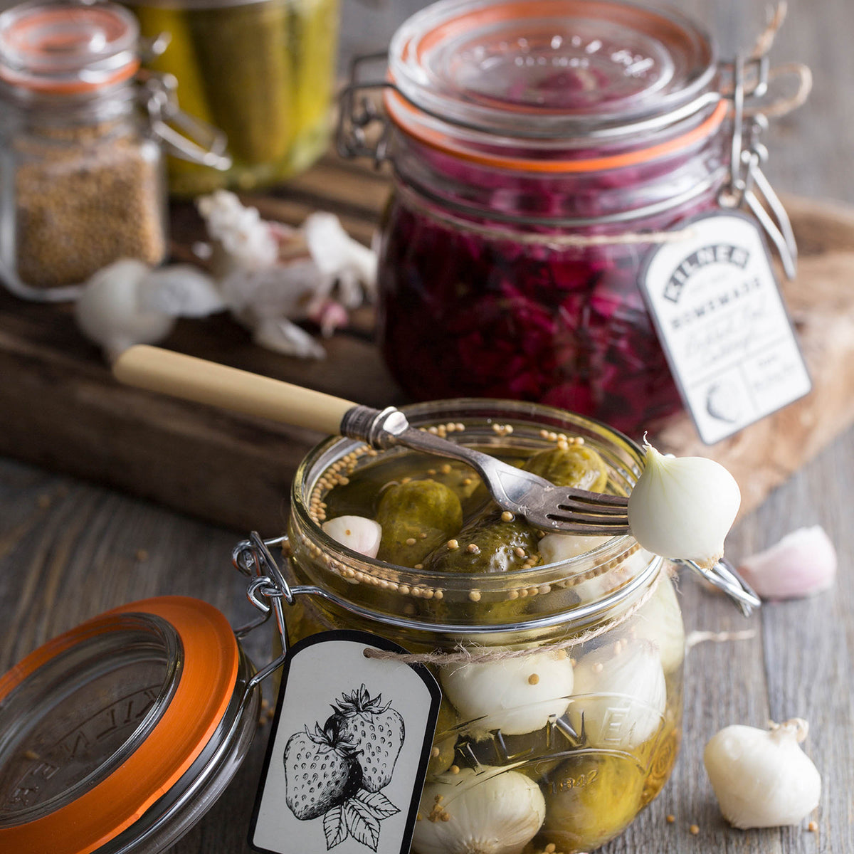 KILNER | Einkochglas, CLIP SQUARE, klar