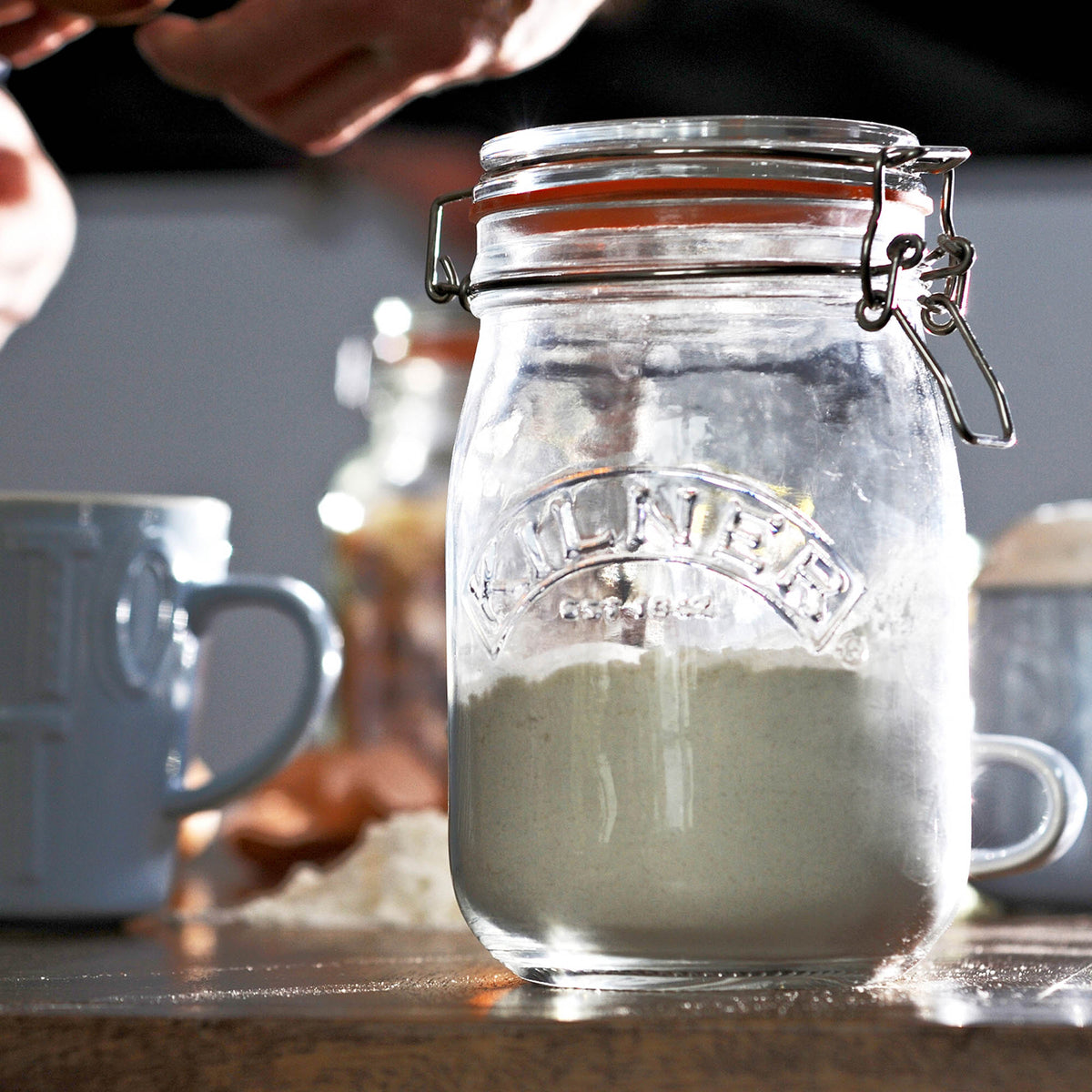 KILNER | Einkochglas, CLIP SQUARE, klar