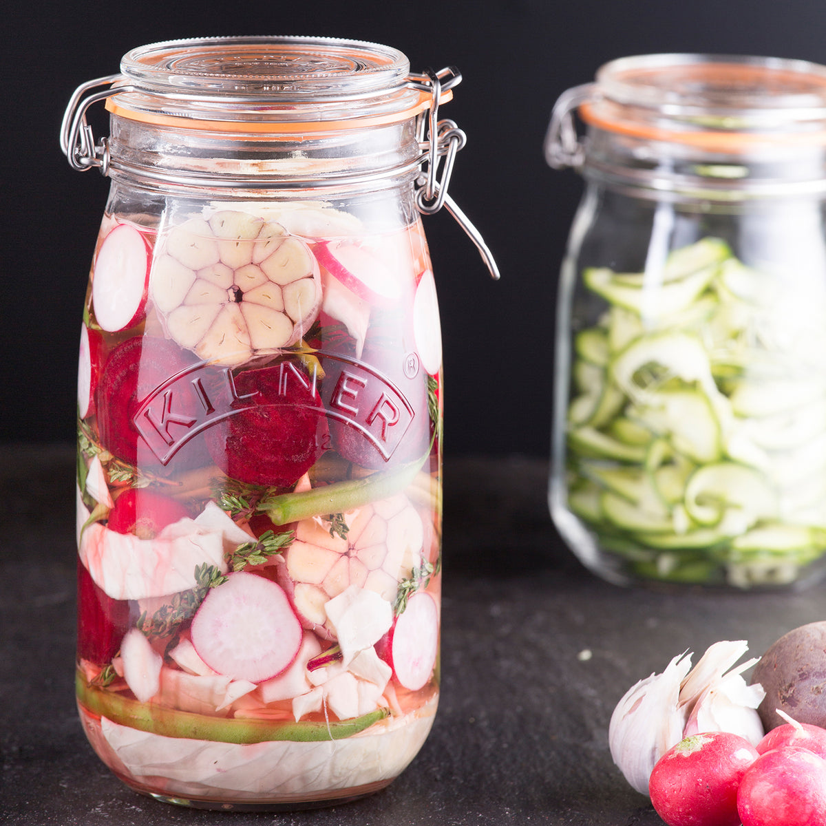 KILNER | Einkochglas, CLIP SQUARE, klar