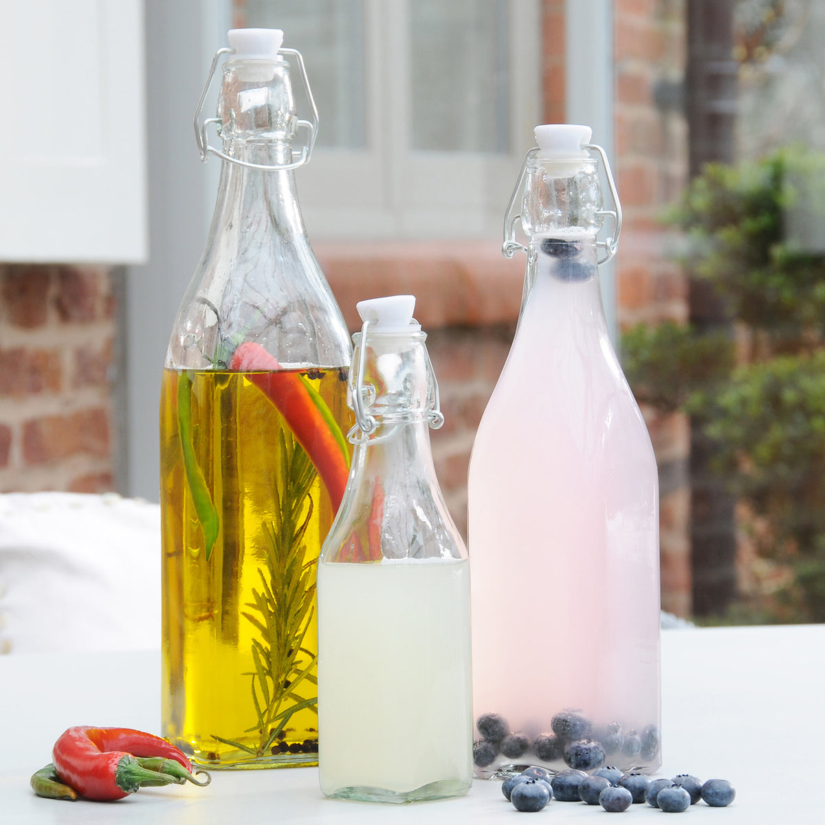 KILNER | Einkochflasche, CLIP SQUARE, klar