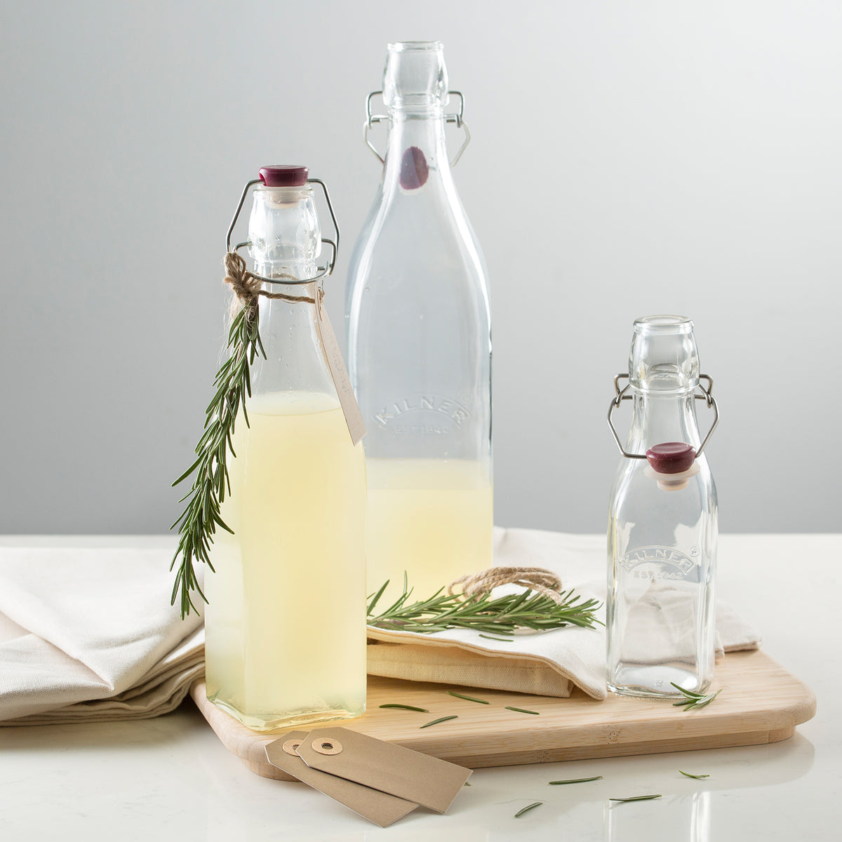 KILNER | Einkochflasche, CLIP SQUARE, klar