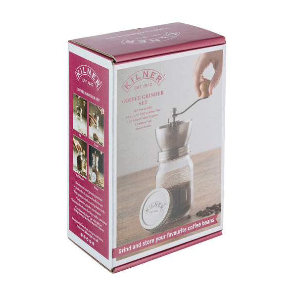 KILNER | Kaffeemühle mit Kurbel, klar, 500 ml