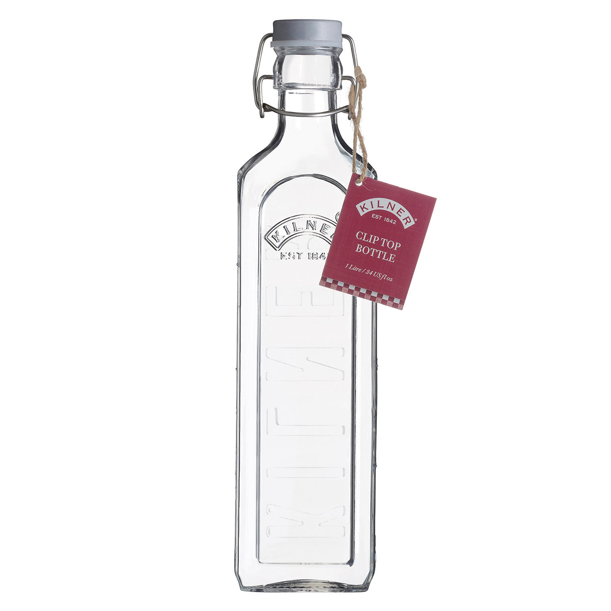 KILNER | Einkochflasche, CLIP SQUARE, klar