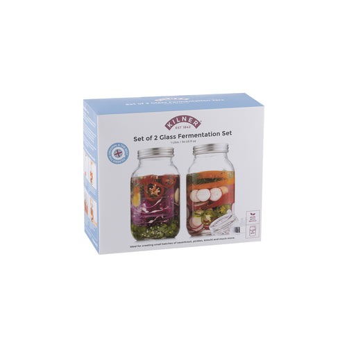 KILNER | Fermentiergläser-Set, klein, 2 x 1 L