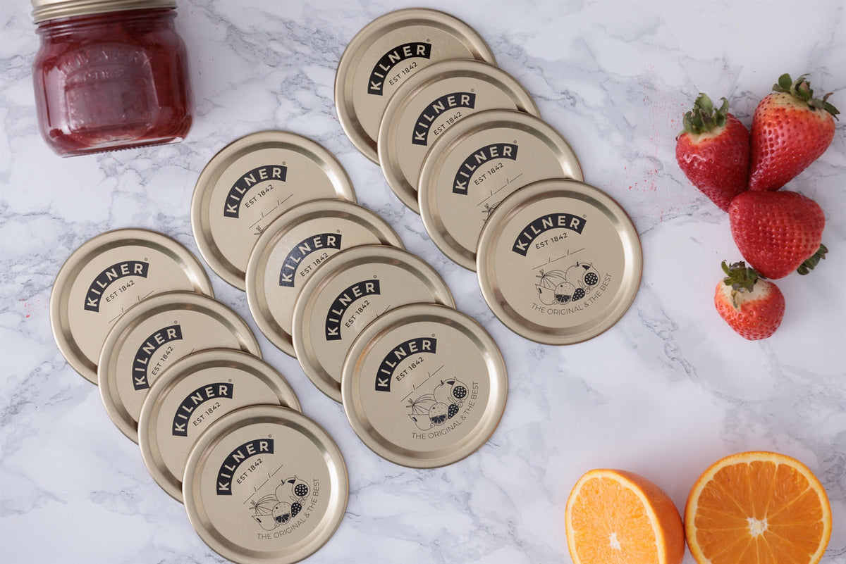 KILNER | Vakuumdichtung für Weithalsglas, weiß, 12er Set