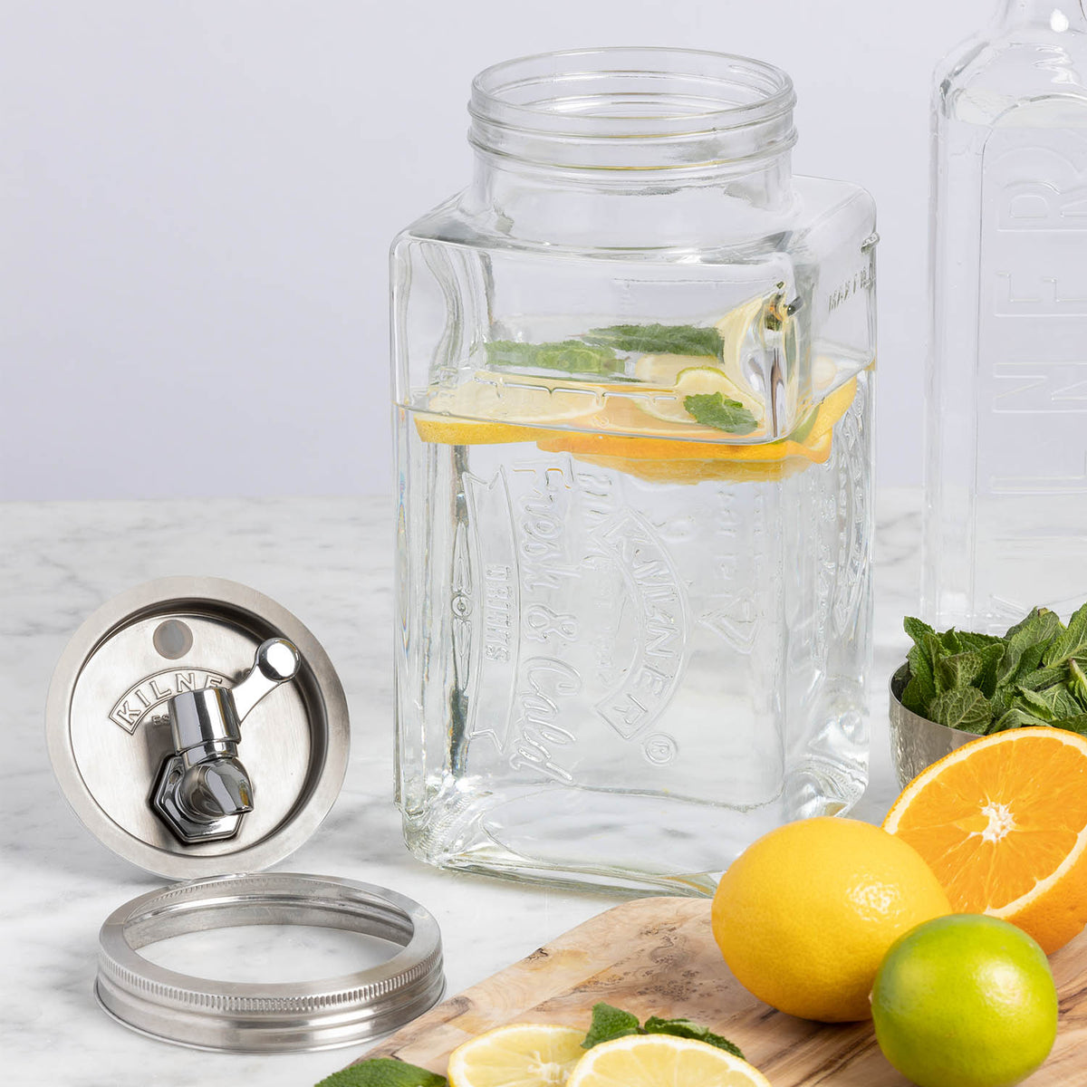 KILNER | Getränkespender, FRIDGE, klar, silber, 3 L