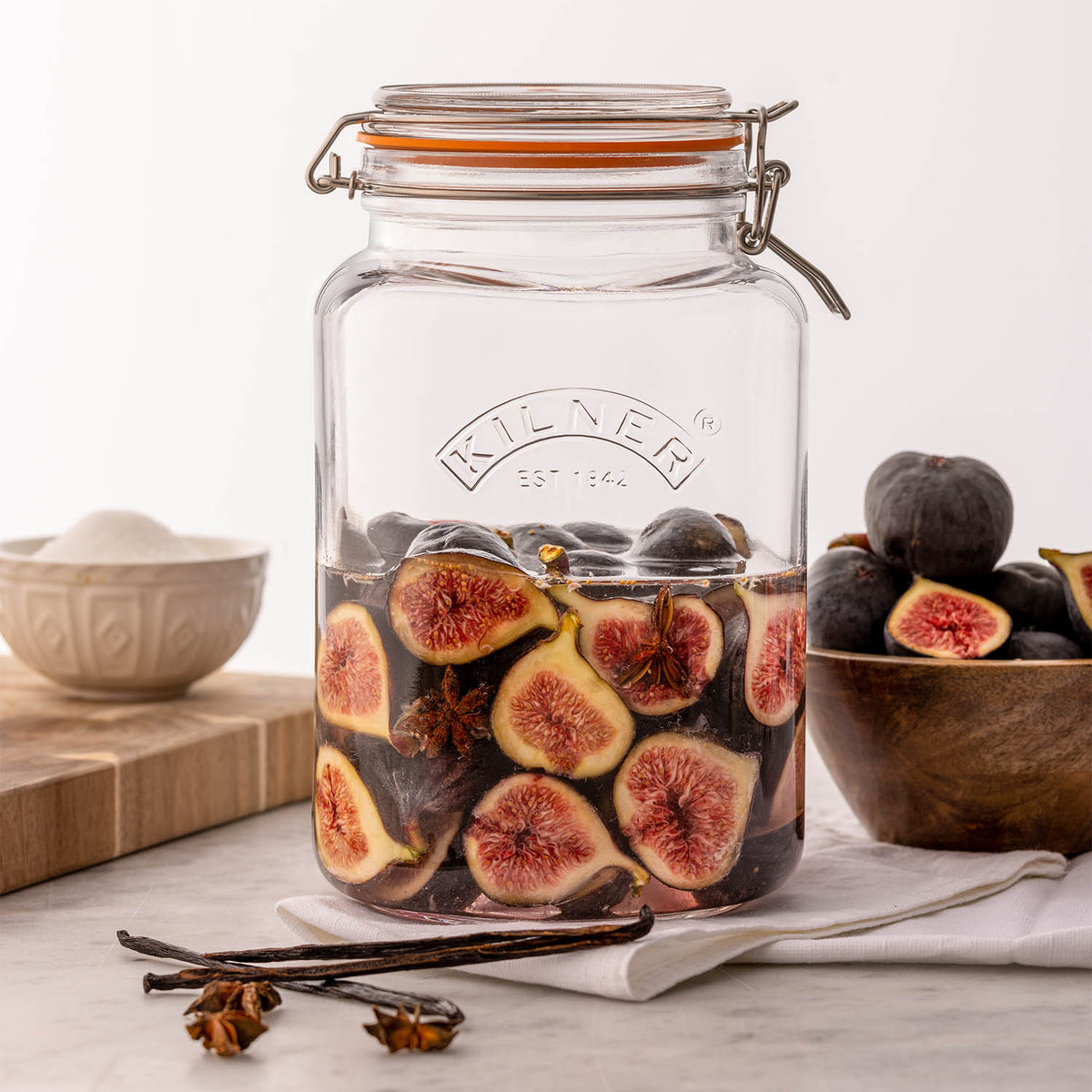 KILNER | Einkochglas, CLIP SQUARE, klar