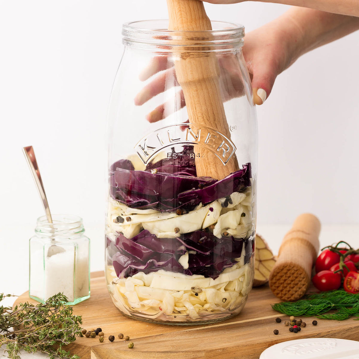 KILNER | Fermentier-Stößel, holz, 24,5 cm