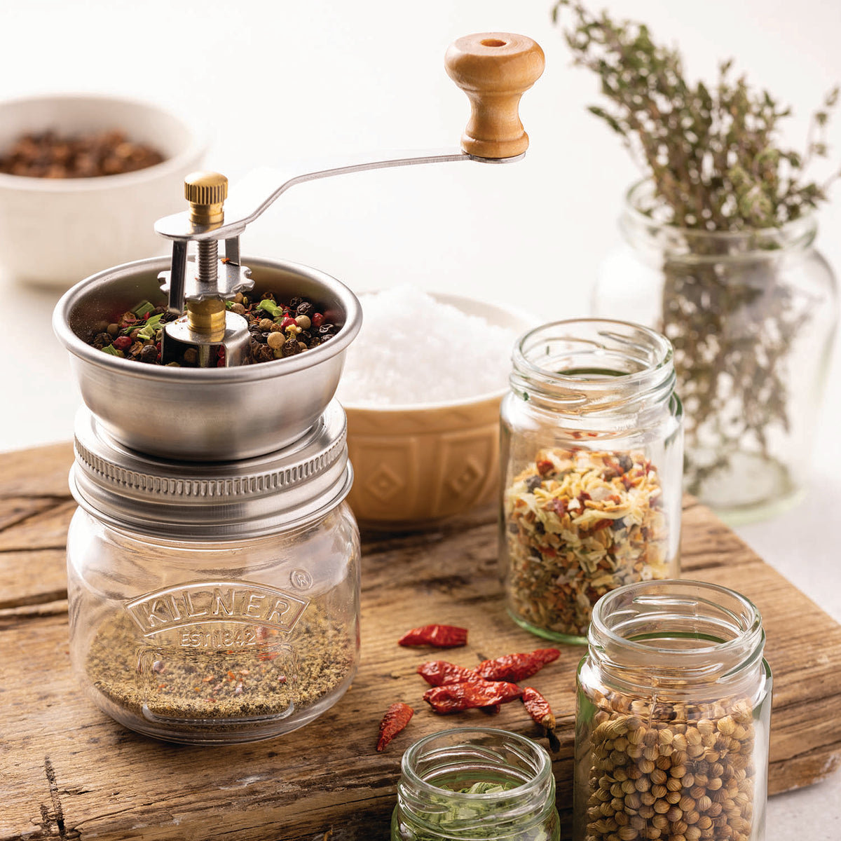 KILNER | Gewürzmühle, SPICES, klar, 250 ml
