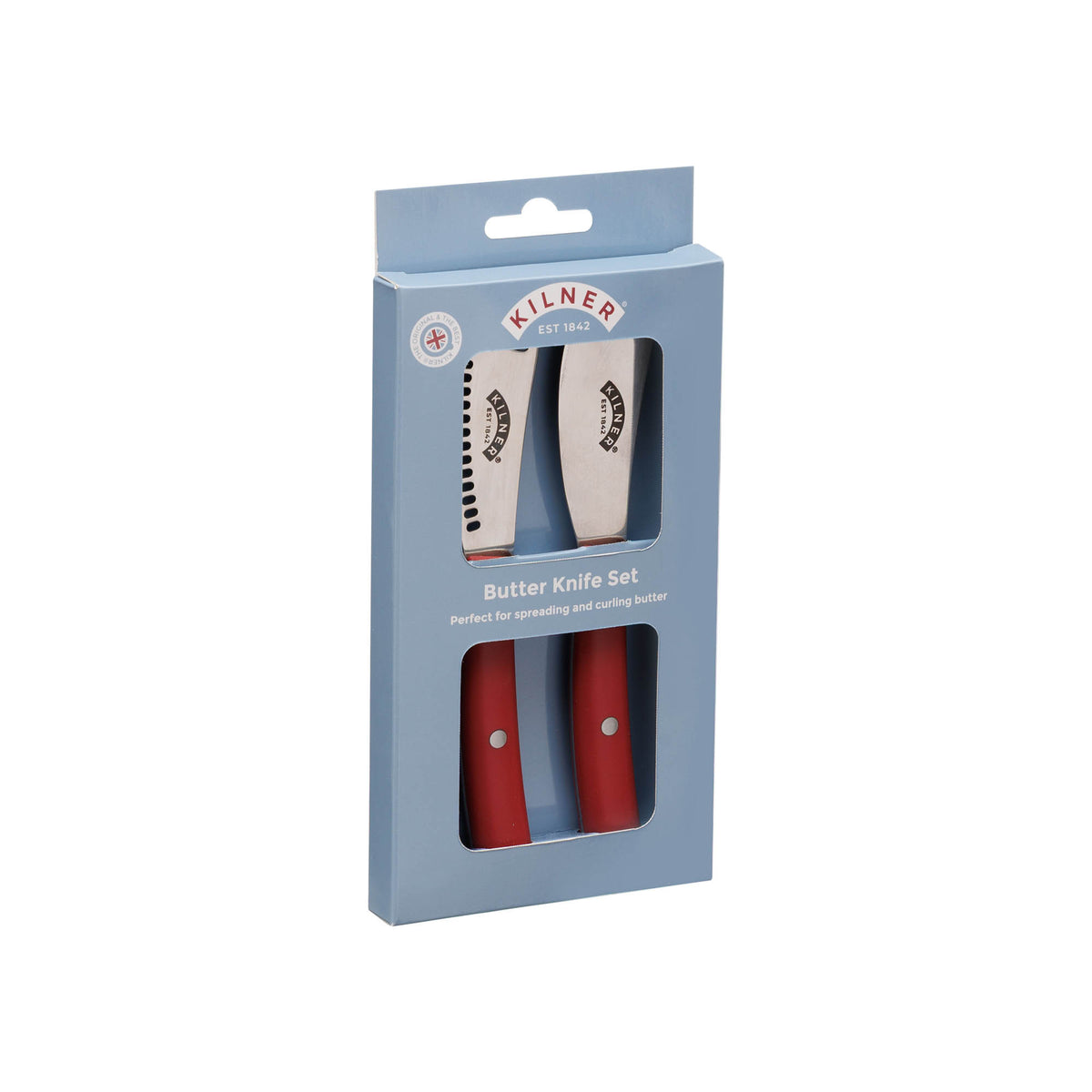 KILNER | Buttermesser, rot, 2 Griffe