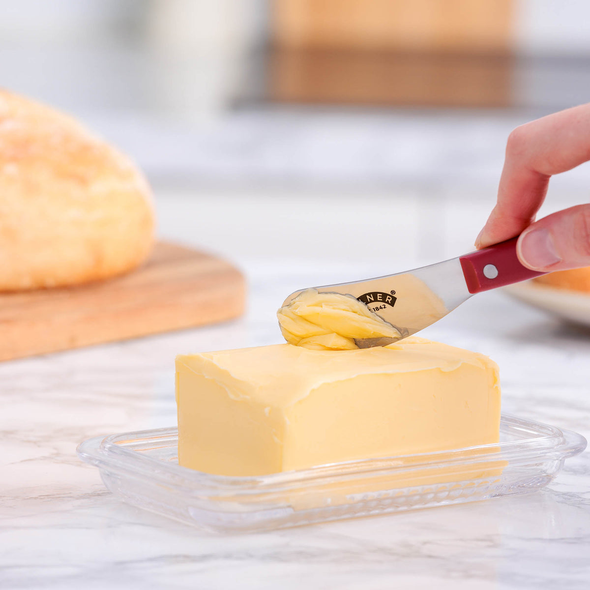 KILNER | Buttermesser, rot, 2 Griffe