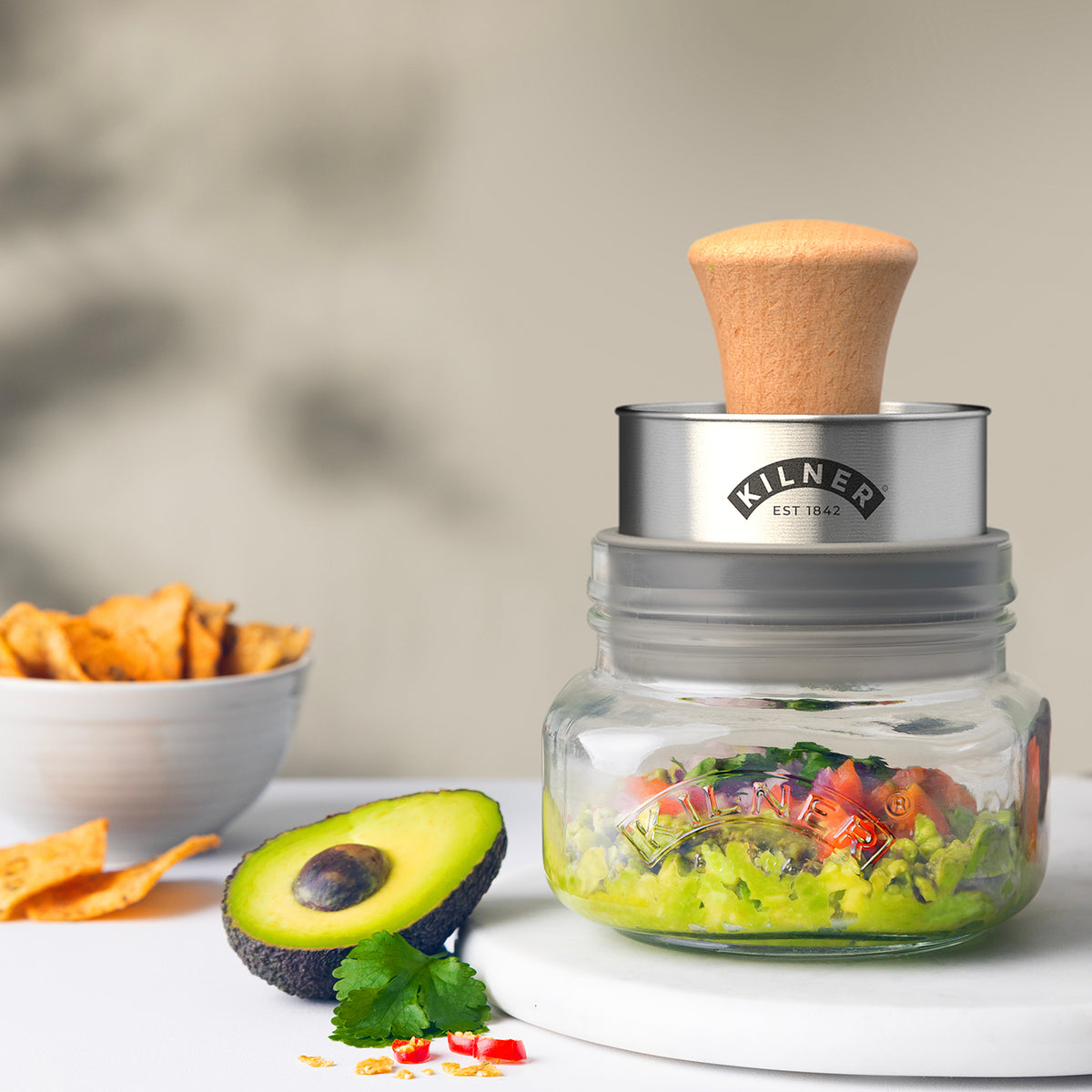 Guacamole-Set mit Aufbewahrungsglas 500ml – Kilner