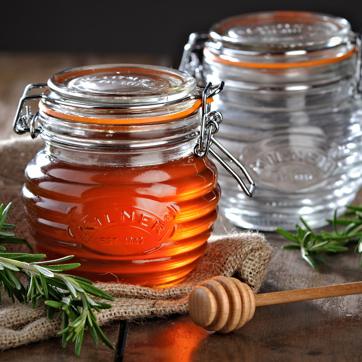 Honigtopf mit Honiglöffel 400 ml Kilner