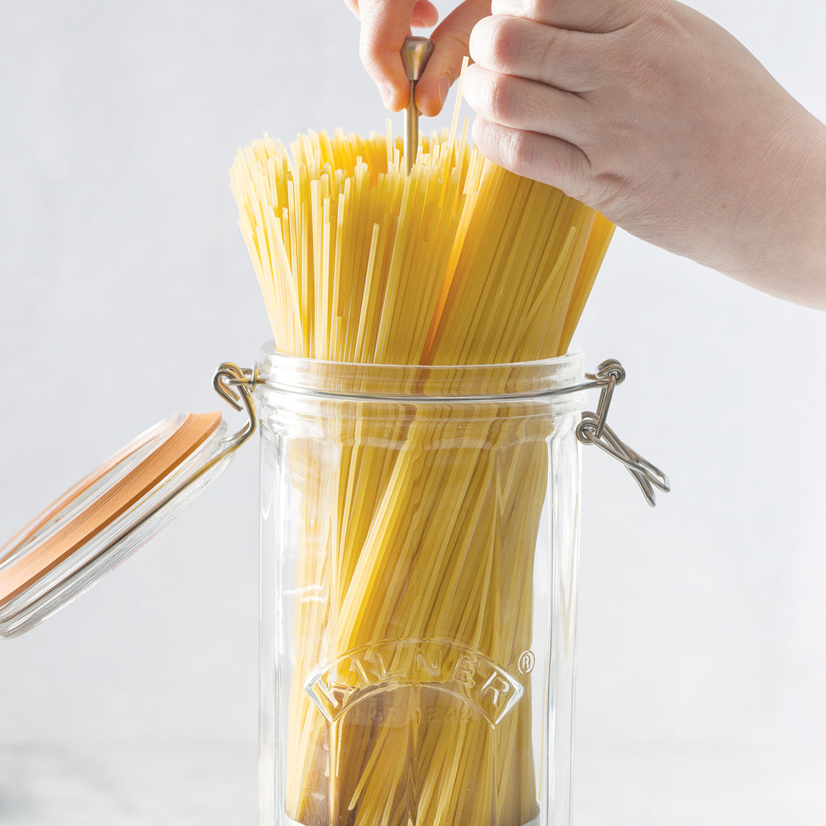 spaghetti aufbewahrung keramik Spaghetti Facetten-Glas mit Bügelverschluss 2 L