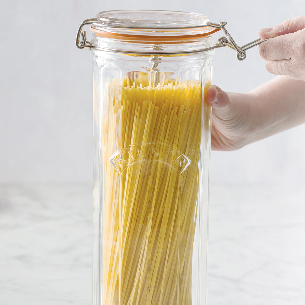 Facetten-Glas L mit – Spaghetti Bügelverschluss Kilner 2