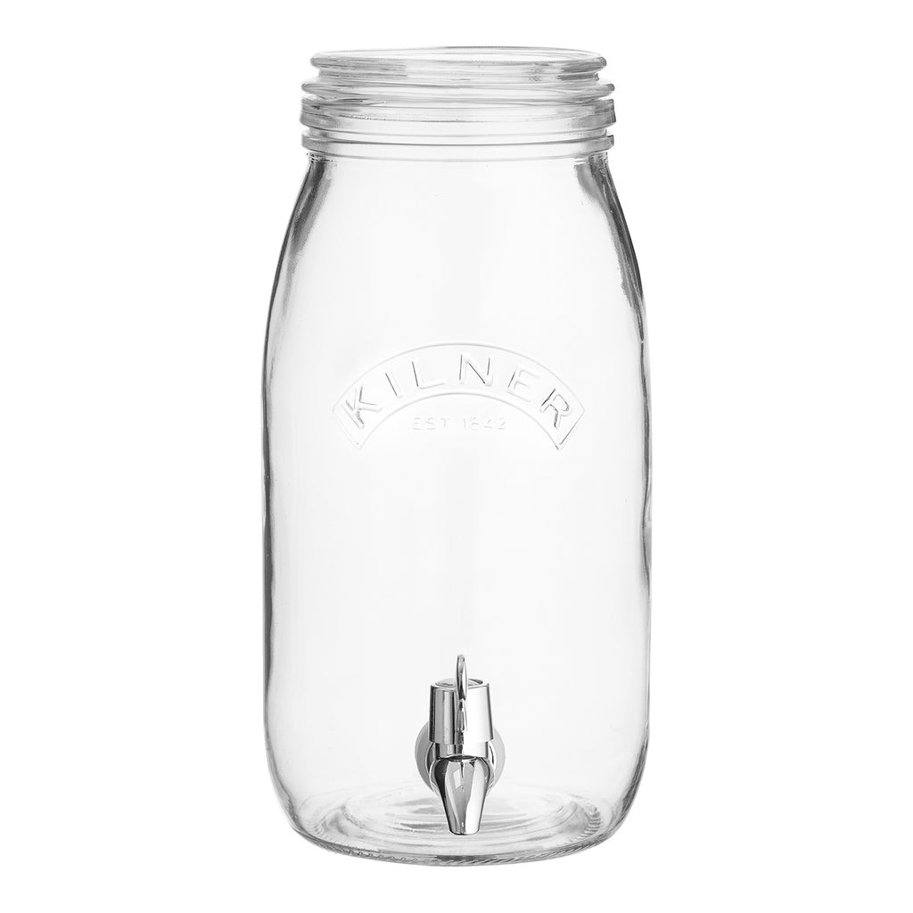 Getränkespender Einmachglas 3 Liter, rund Kilner