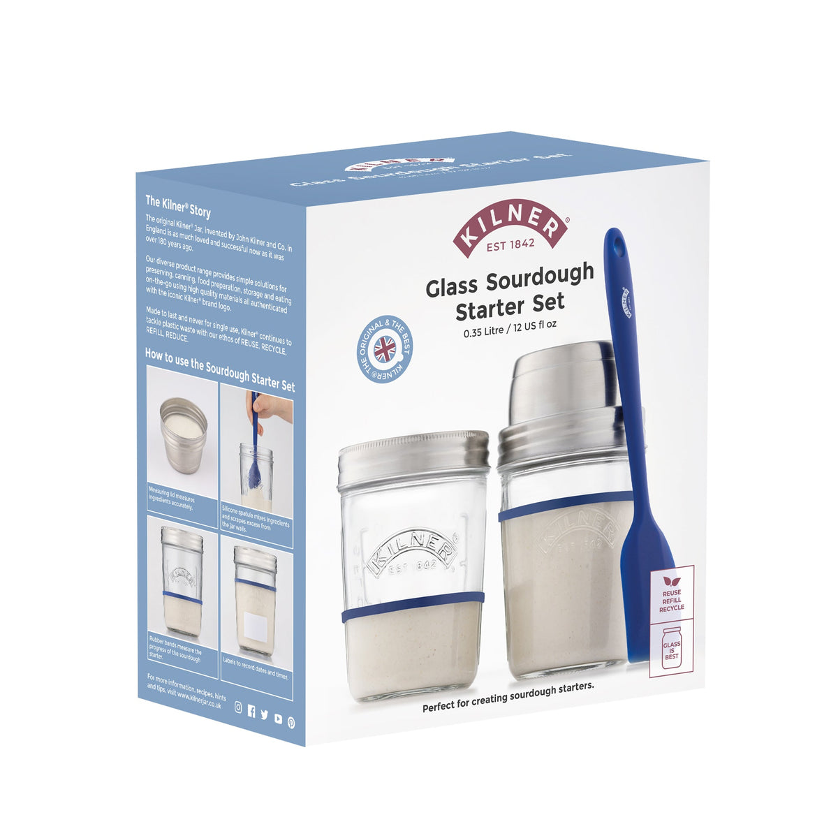 sauerteig aufbewahren behälter Sauerteig Set 350 ml, 5-teilig